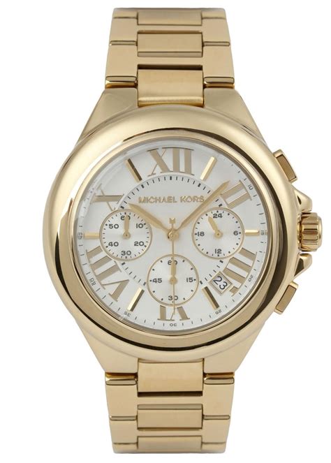 michael kors chronograph gold|michael kors gold watch women.